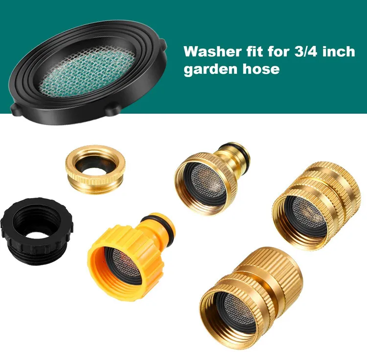 Shower Hose Rubber Washers Seal O Ring Hose Gasket with Filter Net for Bathroom Shower Head