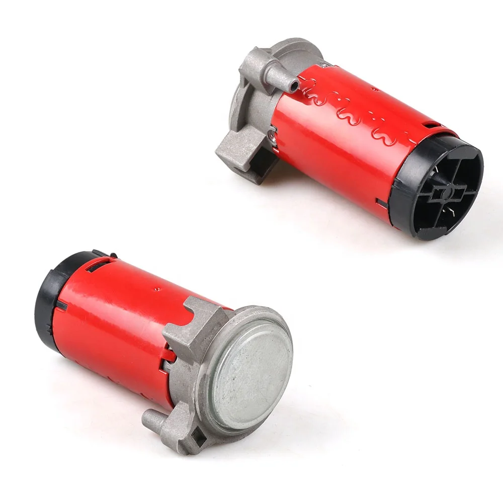 12V 115dB Red/Black Car Motorcycle Air Horn Train Kit Dual Trumpet Ultra Loud