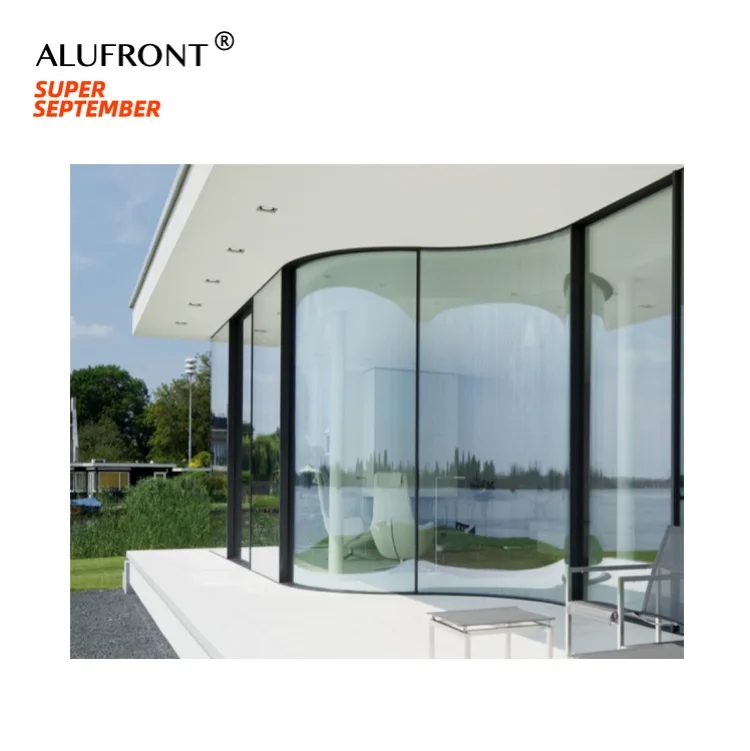 AS2047 Triple Glazed Windows Factory Price Big Picture Black Window Panoramic Window Floor To Ceiling Fixed Window