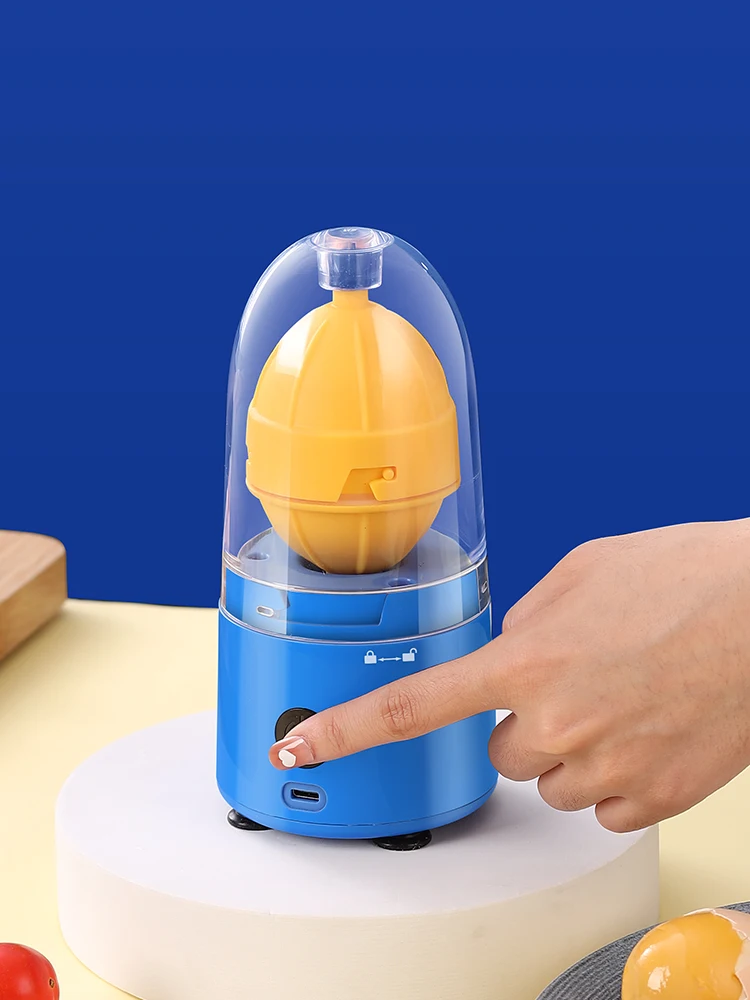 Electric Egg Scrambler Shaker Golden Egg Maker with Slicer Eggs Yolk White Mixer, Mix Yolk Protein in Shell DIY