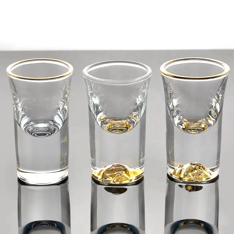 12ml souvenir shot glass espresso mount shot glass with gold rim shot glass cup