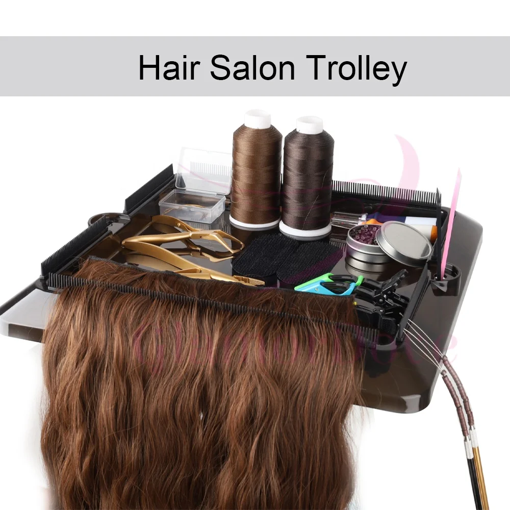 Hot Selling Mobile Salon Hair Trolley Hair Salon Trolley Cart Hair Extension Trolley Tool