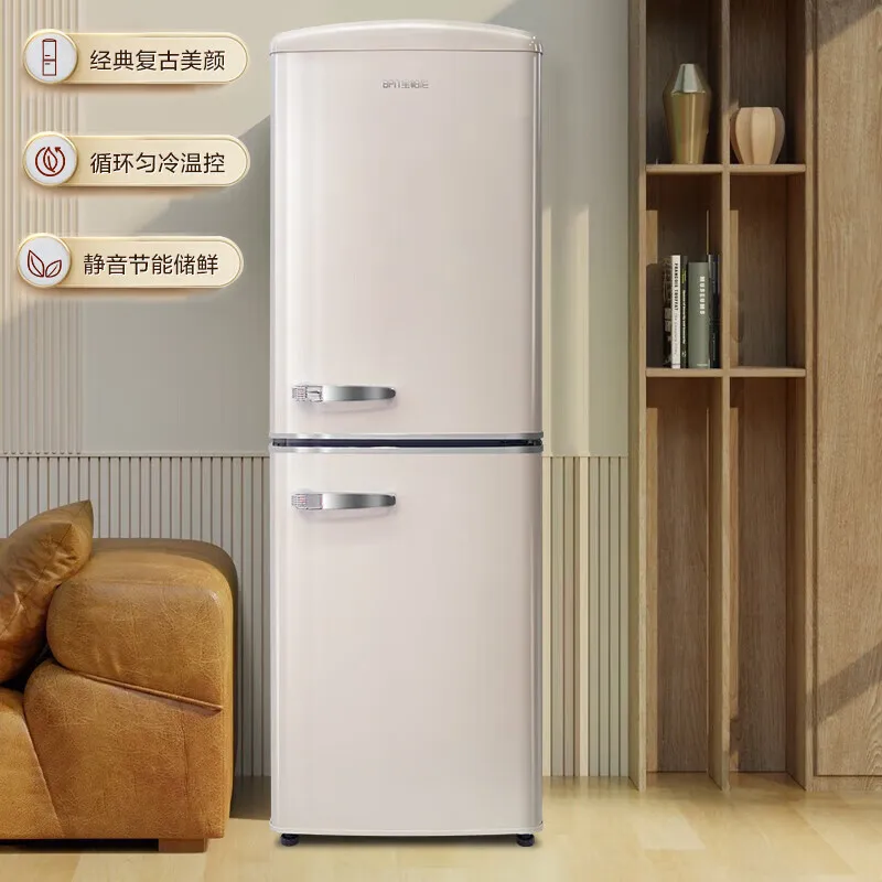 160L Retro Refrigerator MDRF160-RE Bottom Freezer Mechanical Control Manual Defrost High Quality