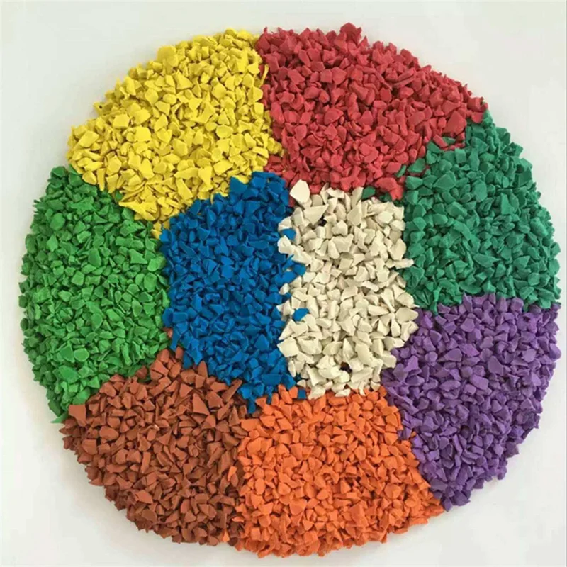EPDM granules EPDM Colored Rubber Particle Kindergarten Park Community Fitness Trail Lawn Filling with Green Particles