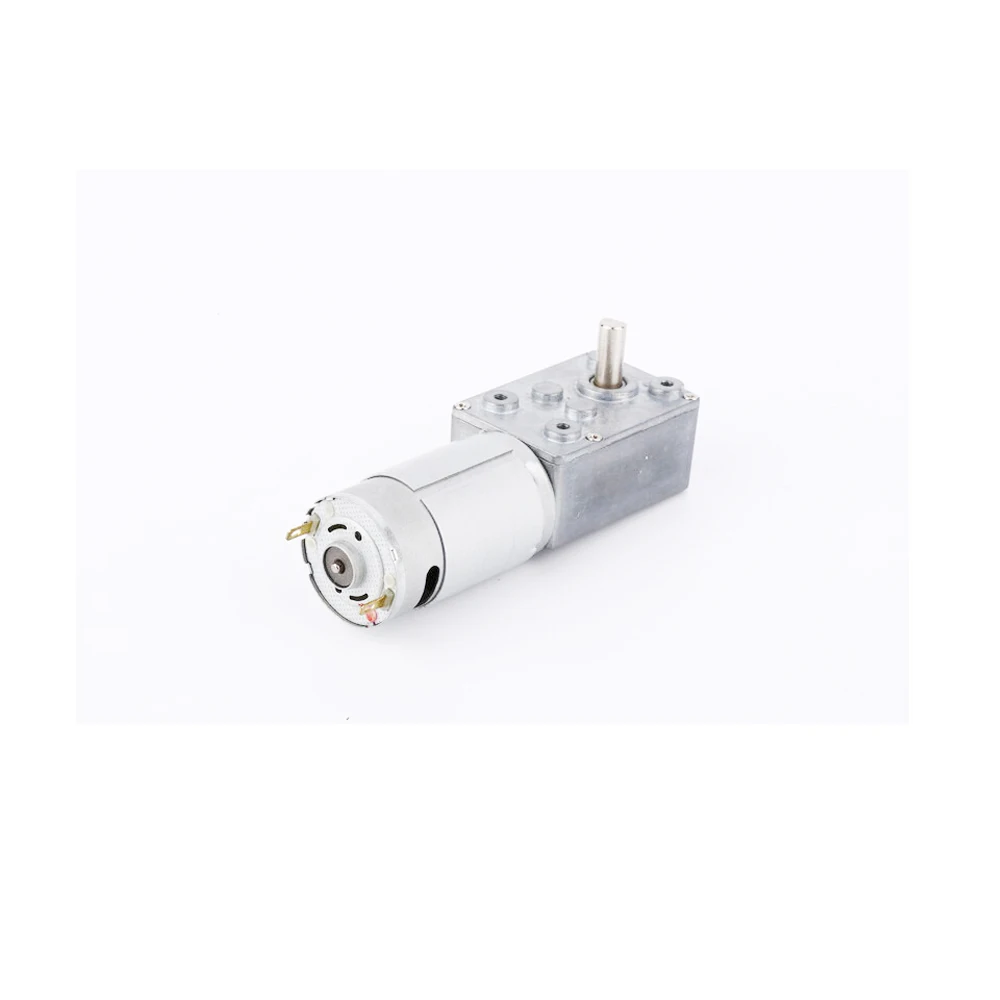 100RPM 12v low speed Low Noise dc worm gear motor dc worm gear motor 24v high torque worm gear motor 90 Degree Right Angle