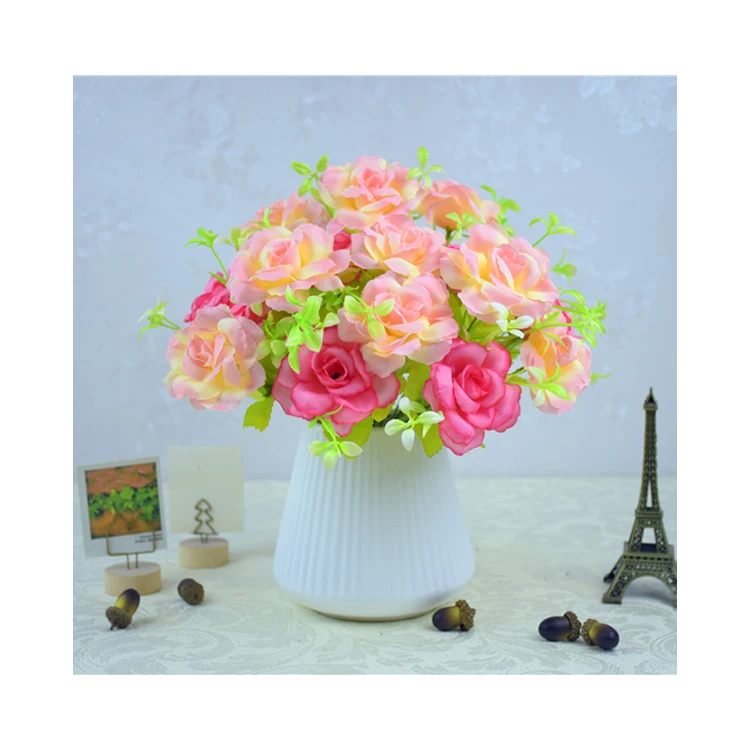 
Unique Design Hot Sale Buy 6 Hibiscus Rose Artificial Flowers Wedding Backdrop 