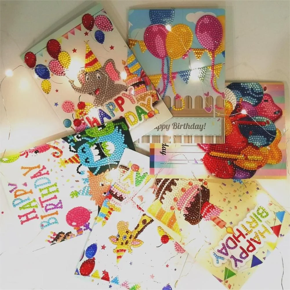 
2021 new arrivals 5d Diamond painting christmas cards diy Greeting Festival Cards Gifts 