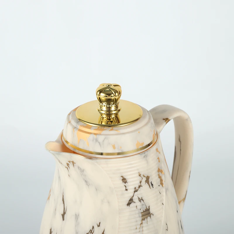 Sunlife Arabic Dallah New Arrival Plastic Body High Quality Tea Coffee Pot Pink Glass Vacuum Flask