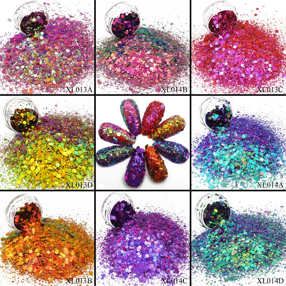 Chameleon Chunky Glitter Color Shift Craft Glitter Powder for Epoxy Resin, Nail, Tumbler, Slime, Phone Case, Party Decor,