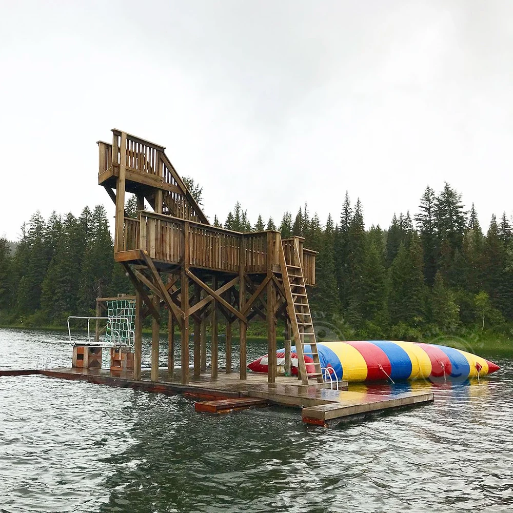 Customized Size Inflatable Catapult Blob Launch Pillow Water Blob Trampoline jump Tower Rental Amusement Blob For Water Park