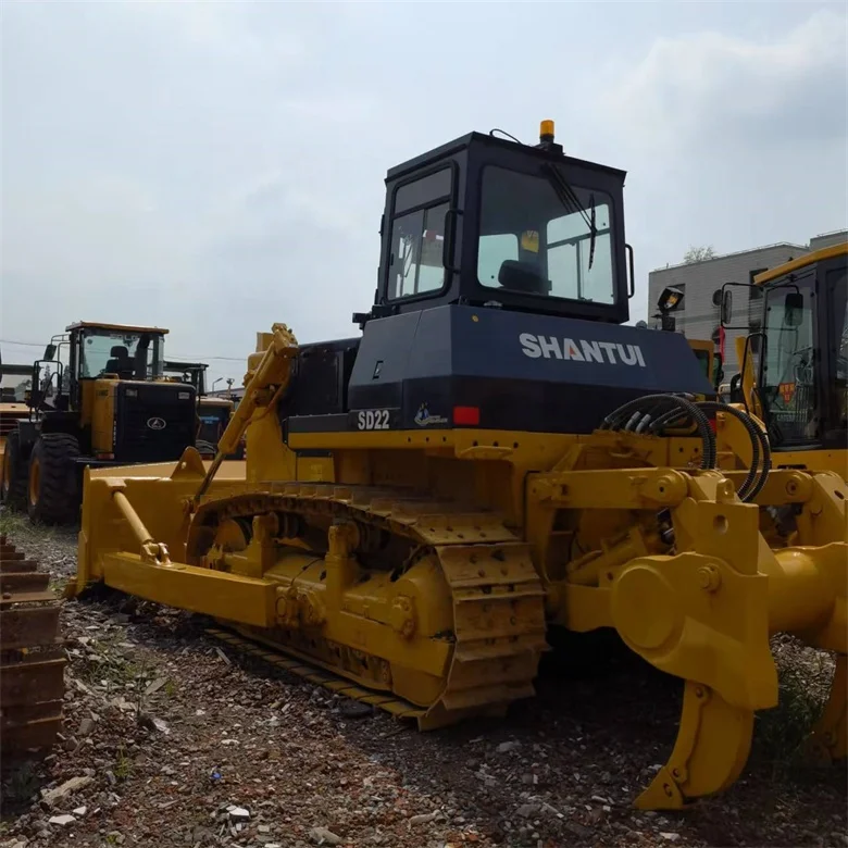 Second hand Shantui SD22 China brand crawler bulldozer low working hours cheap for sale