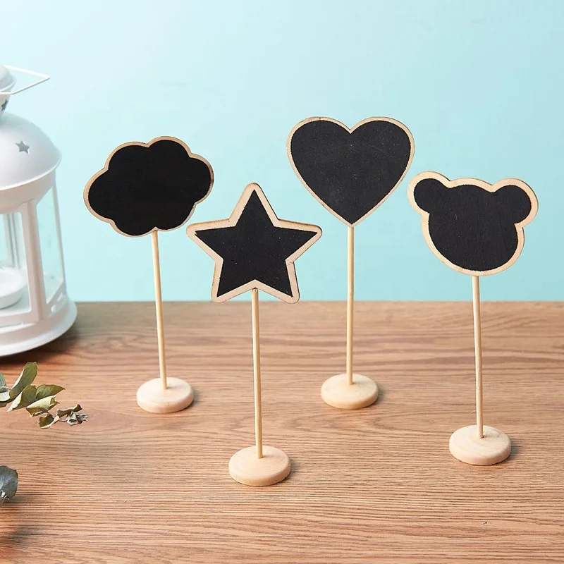 Wooden Mini Chalkboard love seat blackboard decoration with stand