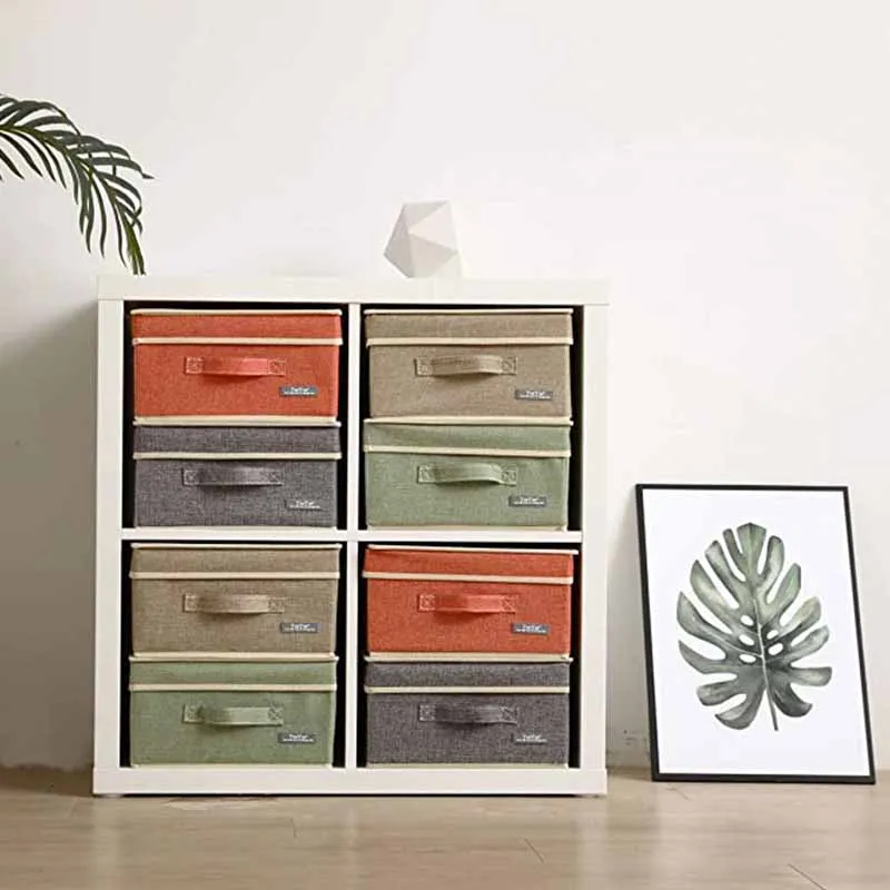 polyester storage bin with name card, storage personal articles