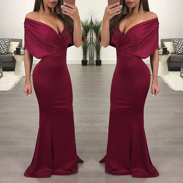  Сексуальное платье с открытыми плечами
