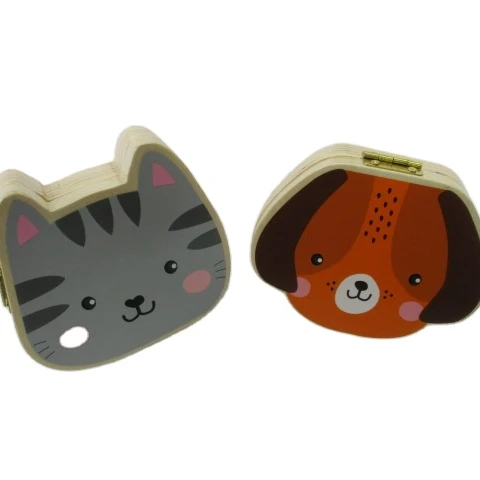 Wholesale Custom Wooden Baby Milk Teeth Keepsake Box Storage Holder Organizer