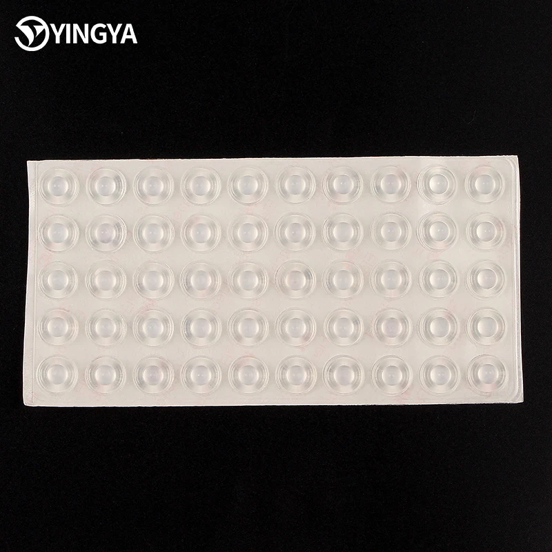 Clear Transparent Silicone Rubber Foot Pads Adhesive Furniture Bumper Pads for Cabinet for Kitchen Laundry Bedroom Dining