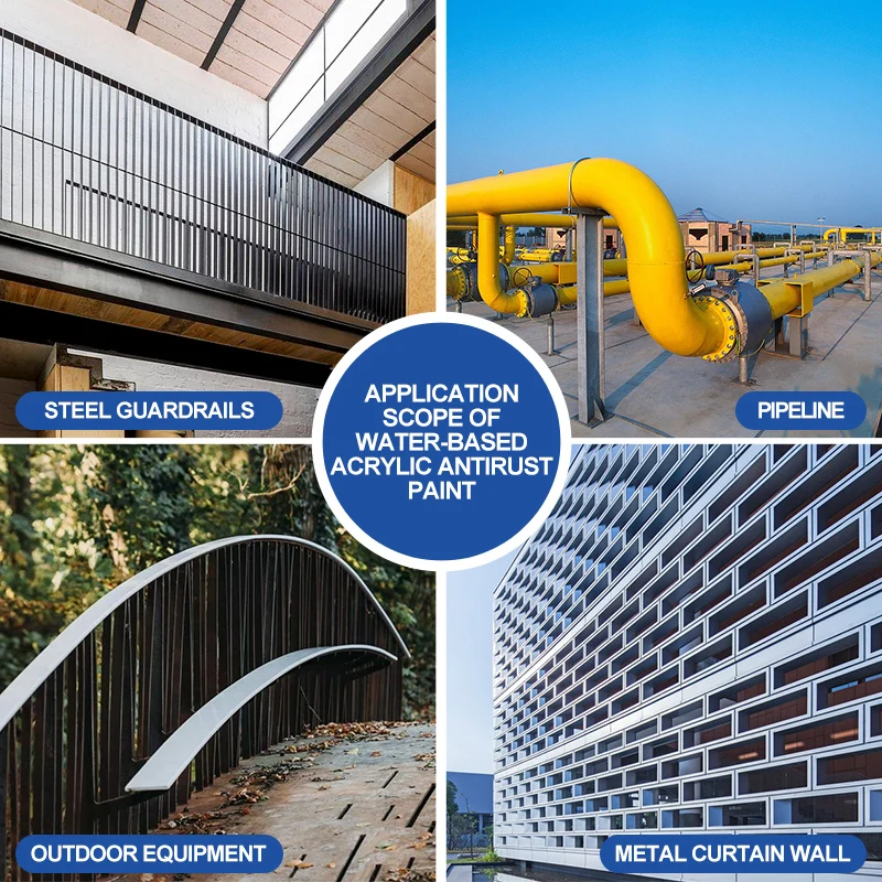 Water-based acrylic metal anti-rust paint for steel structure