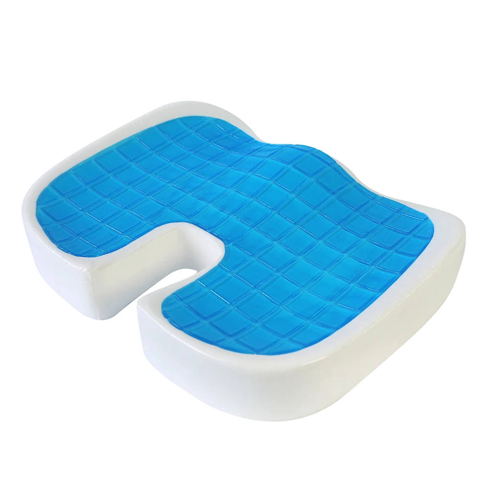 Hot sale Anti Hemorrhoid Memory Foam Cooling Wheelchair Seat Cushion Gel Coccyx Gel Cushion Seat