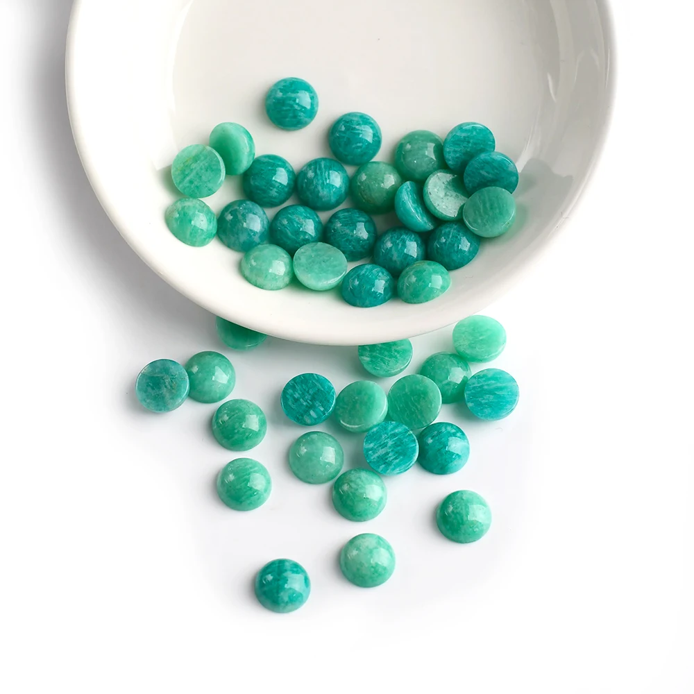 Natural cabochon Amazonite Cut Round Oval Marquise Pear shape wholesale Loose stone For jewelry Ring High Quality Amazonite