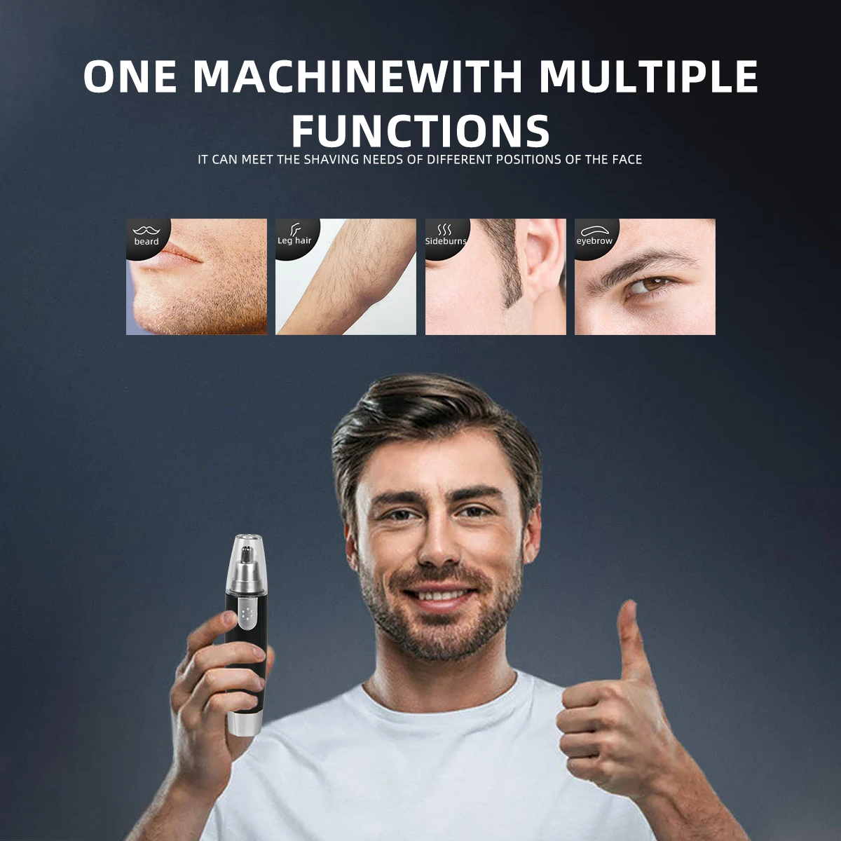 Chinese Supply High Quality Portable battery electric ear and nose hair trimmer for men