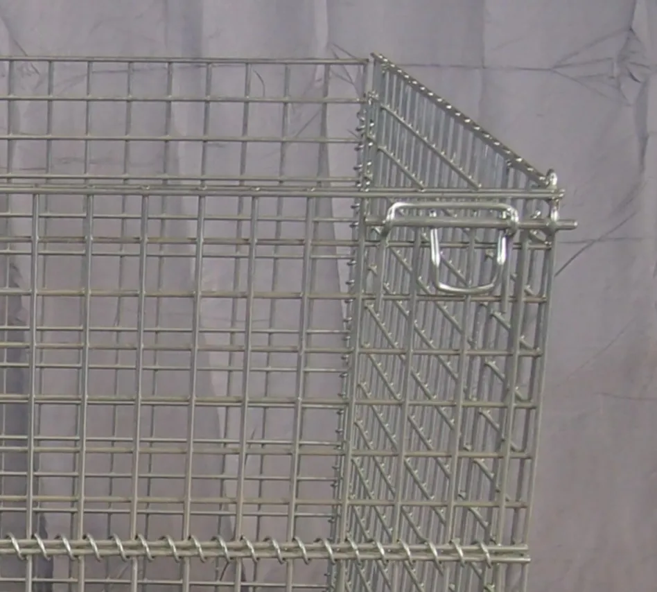 BHK34 Foldable and Stackable Mesh Box Wire Cage Pallet wire mesh container with high quality