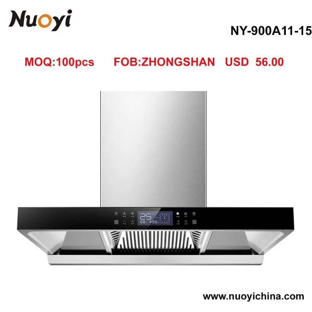 Cheap 90cm T Shape Touch Screen Kitchen Chimney Range Hood.