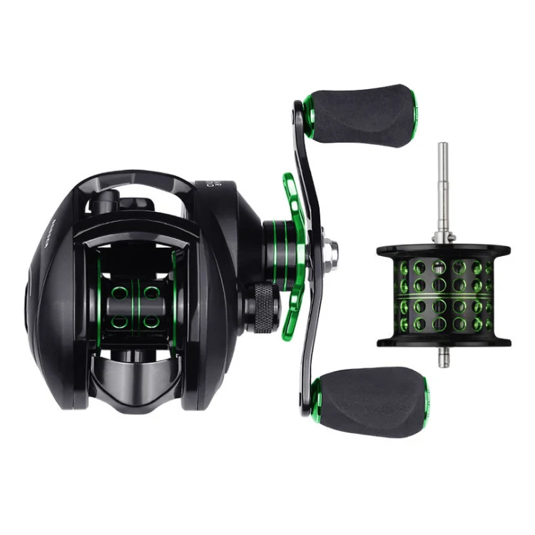 New Fishing Scroll Bs2000 Ii Baitcasting Reel 6.3:1 Gear Ratio Reel Freshwater Aluminum Spool 8 Kg Drag Fishing Coil