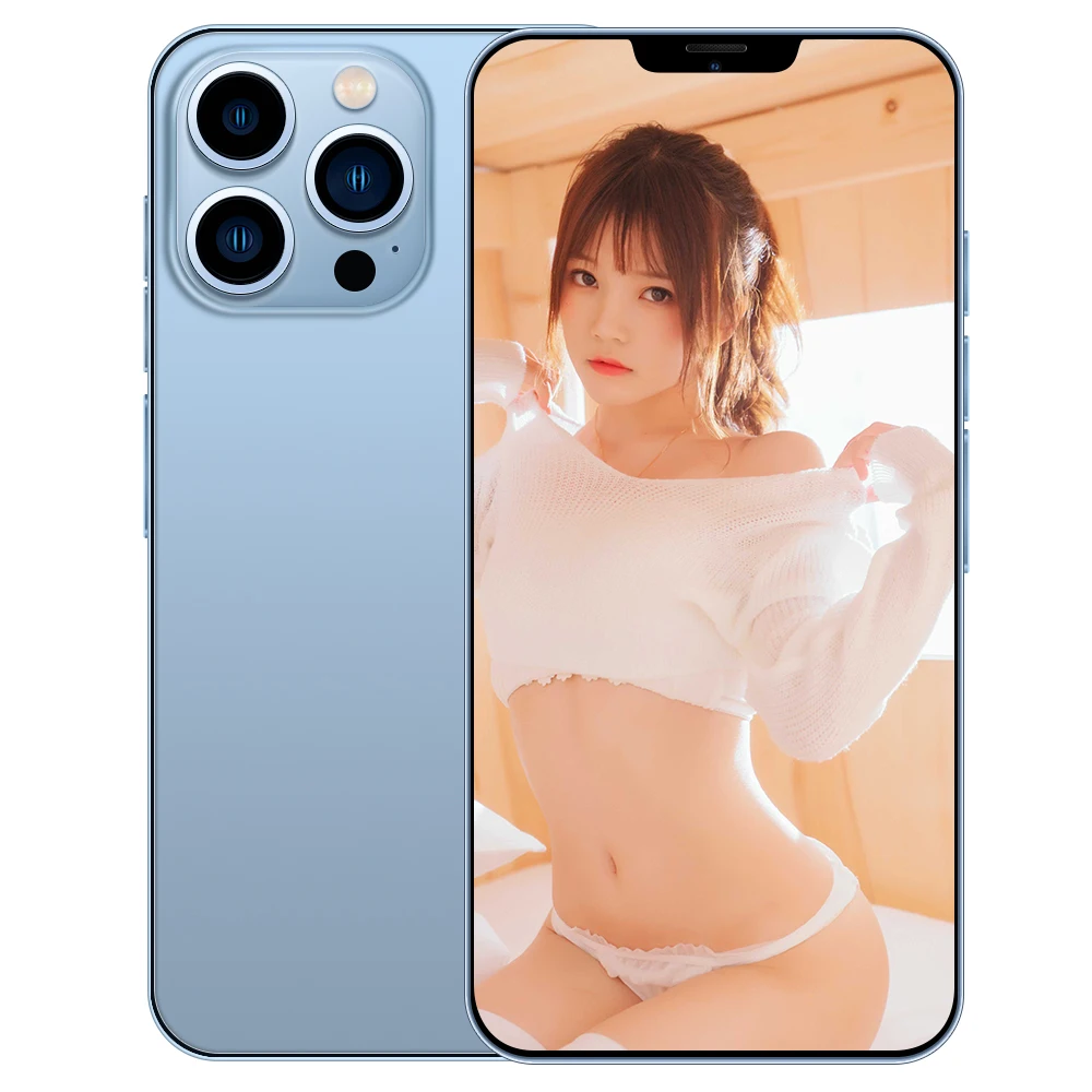 Original I 13 Pro Max Cell Phone 6.7 Inch Big Screen 5G Smartphone 1GB +8GB Global Unlock Dual SIM Android oem mobile phone