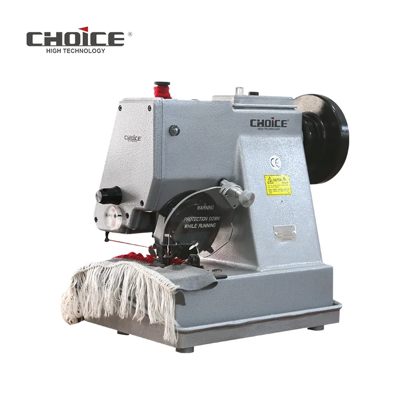 Industrial Sewing Machine Sewing Cut or Uncut Ring Stripe on a Carpet With a Single Thread GC222