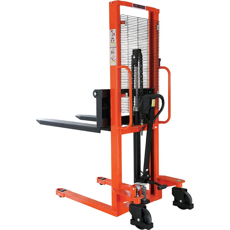 Henglift Stacker Reach 1600mm Maximum Height More Stable Lifting Hand Hydraulic Mini Forklift Stacker