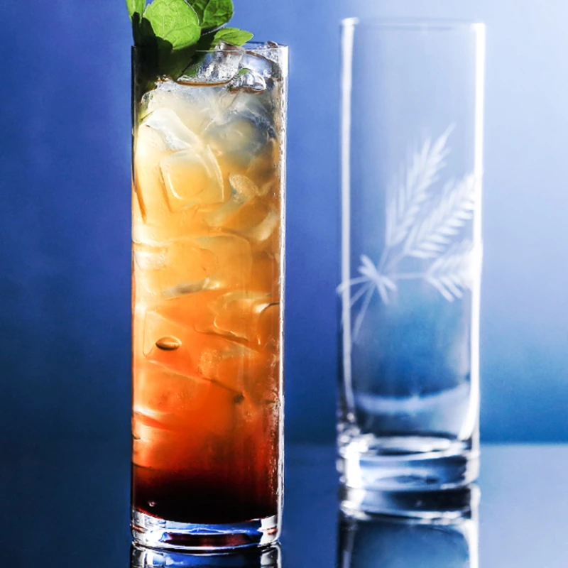 Хит продаж Коктейльные очки стеклянный стакан colin чашки для сока mojito прямая стеклянная чашка питьевой воды с узором