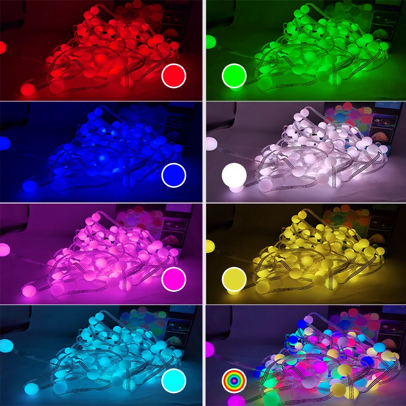 decoration lights Globe Fairy String Lights with wifi Music Control&TUYA WIFI Control 5M 50LEDS 10M 100LEDS DIY Shape Lights