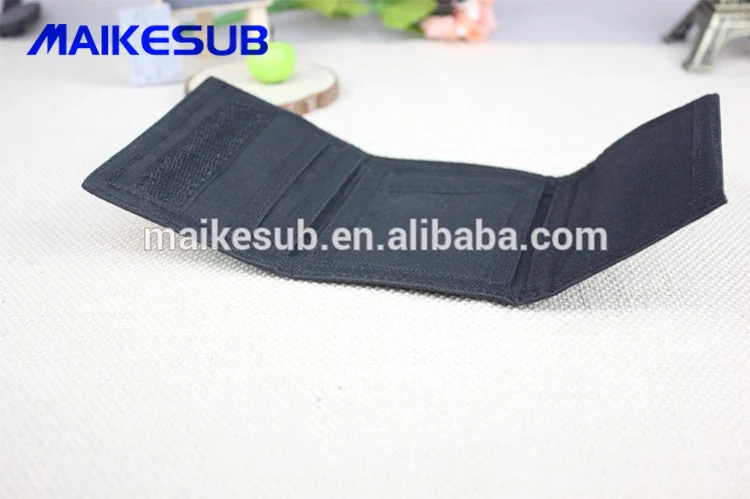 Advertising Sublimation Black Custom Logo Wallet for kids