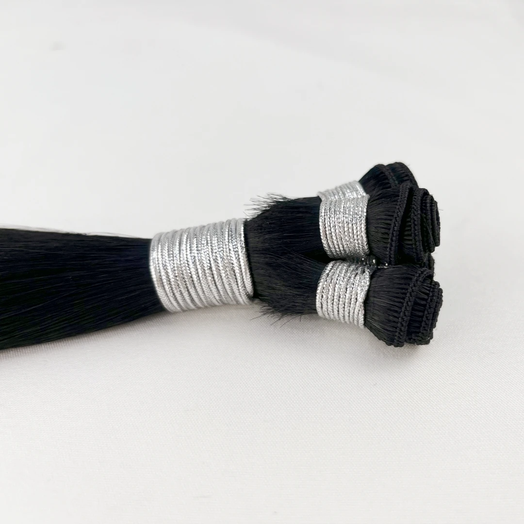 2024ruikang Hair 100% Remy Human Hair Blonde Invisible Hand tied Weft Hair Extensions Thick End Soft Pretty Natural