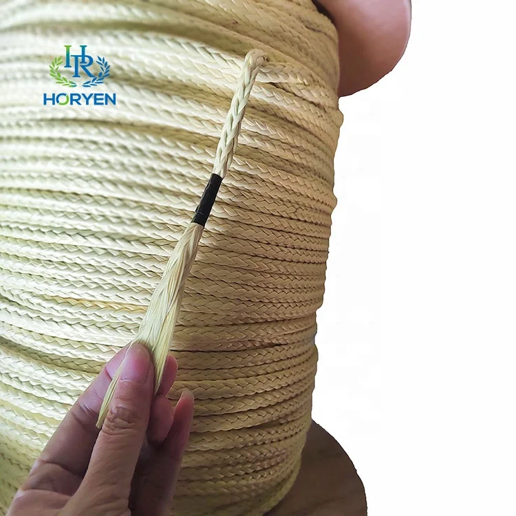 Abrasion resistant 2mm Diameter braided aramid fiber rope