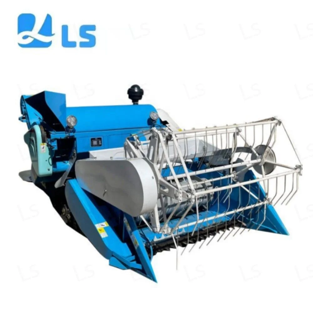 Wheat and rice combine harvester can climb the slope Crawler type rice and wheat combine harvester Rice harvester