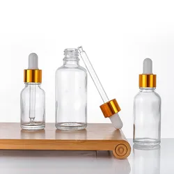 Frosted amber glass bottle color glass dropper bottle