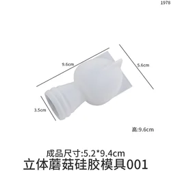 Z1367   Stereoscopic mushroom ornaments Silicone mold Garden art mold Resin gypsum mold