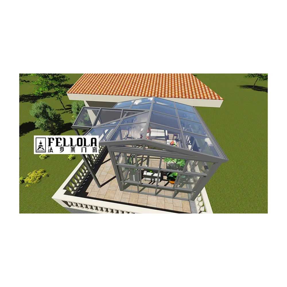 
Aluminium Frame Outdoor Garden Aluminum Prefab Victorian Sun Room Glass House For Plants Pool 