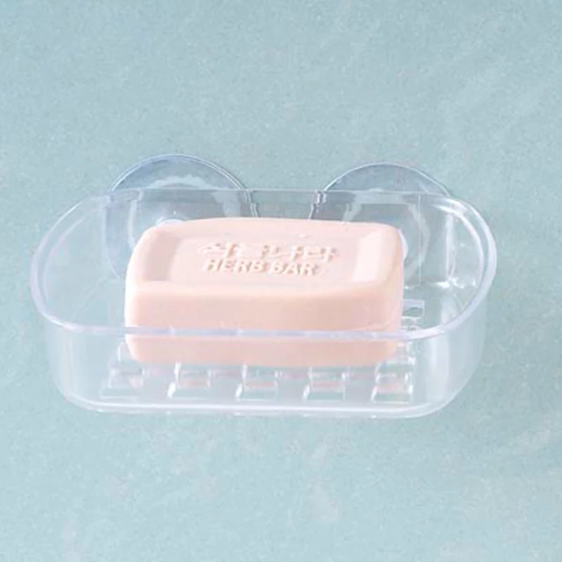 Bathroom Toilet Shower Soaps Dryer Holder Clear Plastic Bar Soap Dish Custom Acrylic Bar Soap Holder With Suction Cups