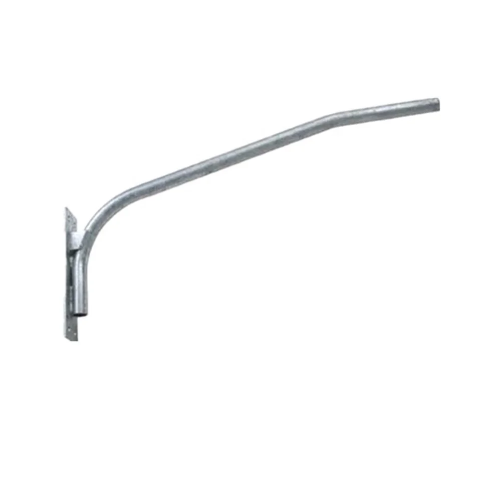 Оцинкованные солнечные уличные осветительные стойки/уличная лампа с одним двойным рычагом