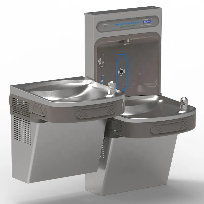 Domestic Direct Wall Mounted Drinking Fountain with Bottle Refill