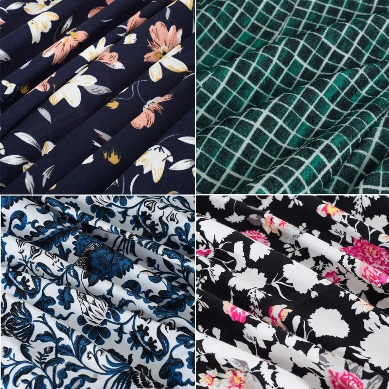 Nice-forever New Print Stylish Elegant Casual Work Ruched Cap Sleeve Gather O-Neck Bodycon Knee Women Office Pencil Dress B316