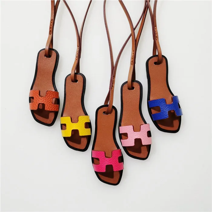 Fashion Designer PU Faux Leather Boot Slipper Keychain Pendant For Women Ladies Bag Charm Accessories Ornament Gifts