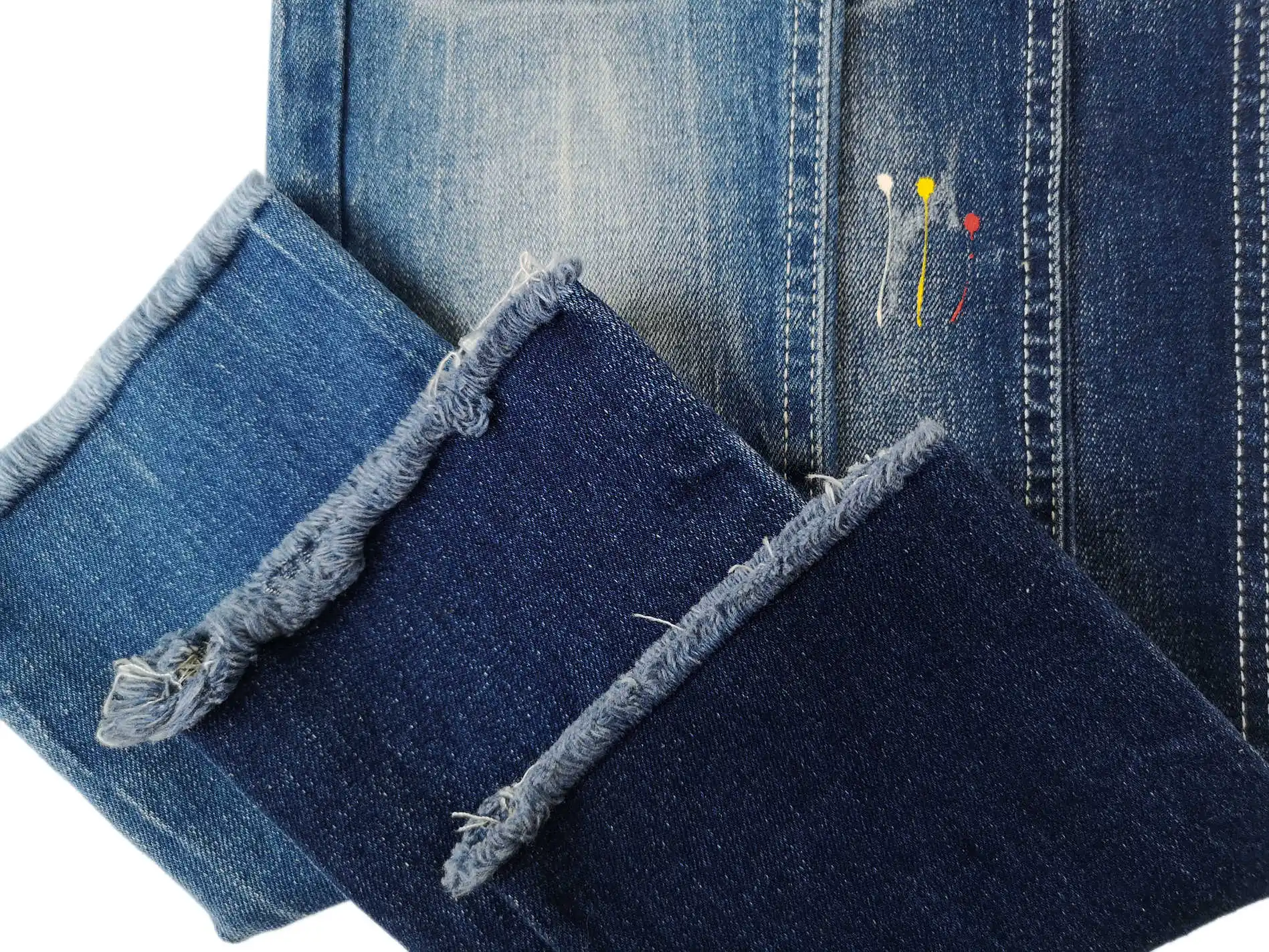 T838 High quality Foshan denim fabric manufacture 98% cotton 2% spandex stretch denim fabric for jeans