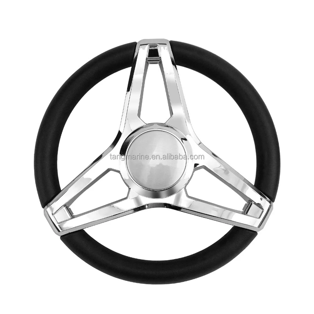 TANGREN Marine Bright silver square outboard engine hanging steering wheel special for yacht fishing boat