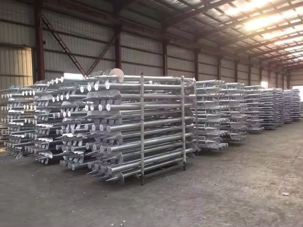 HDG galvanized solar ground screw pile foundation screw anchor for solar ground mounting