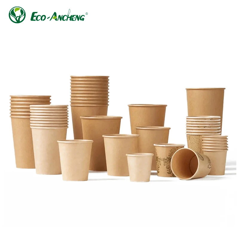Wholesale Printing 8oz 12oz 16oz Single Wall Disposable Paper Cups customized hot coffee paper cup with lid