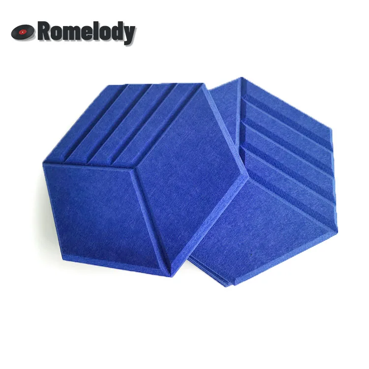 Acoustic Material Self-adhesive Hexagon PET Felt Acoustic Sound Insulation Board