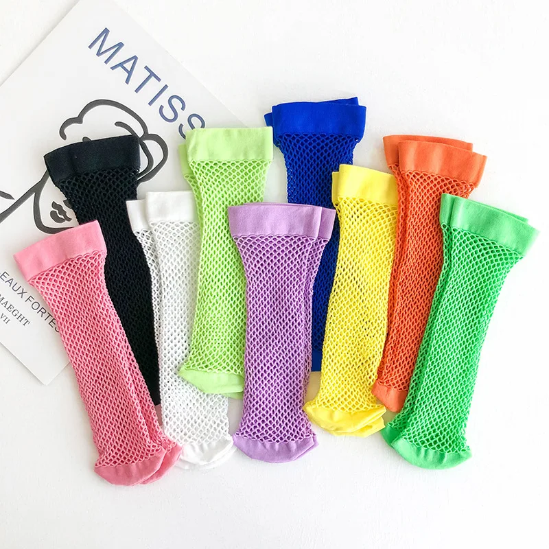 Ruffle baby girl knee high custom fishnet slouch socks kids frills lace socks baby girl ball socks toy wrist rattle anti slip